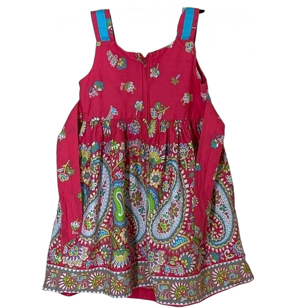 Bonnie Jean A Line Dress Toddler Girls 4T Pink Paisley Sleeveless Casual Summer